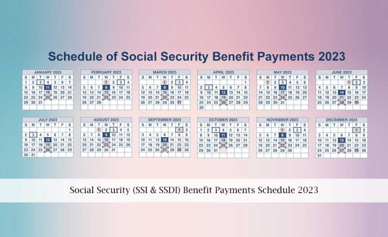  Social Security (SSI & SSDI) Benefit Payments Schedule 2023
